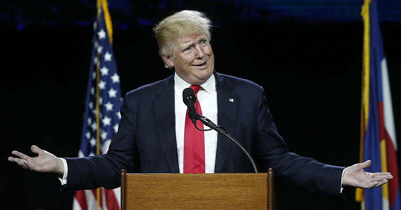 Republican presidential candidate Donald Trump speaks during the opening session of the Western Conservative Summit, Friday, July 1, 2016, in Denver. 