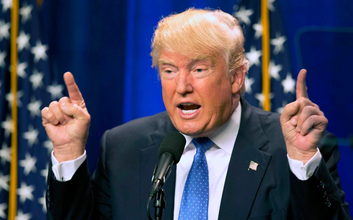 Republican presidential candidate Donald Trump speaks at Saint Anselm College in Manchester, N.H. Trump has promised to liven up the 2016 Republican National Convention. But some of America's biggest corporations are bailing on the party. 