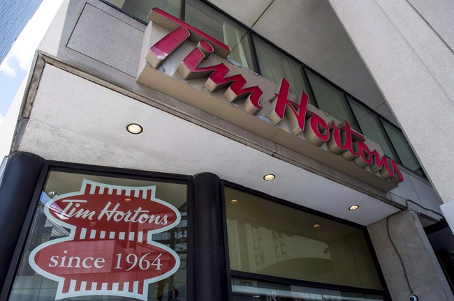 A Tim Hortons coffee shop in downtown Toronto, on Wednesday, June 29, 2016. 