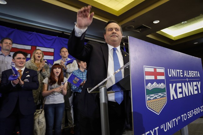 Alberta Conservative MP Jason Kenney announces he will be seeking the leadership of Alberta's Progressive Conservative party in Calgary, Alta., Wednesday, July 6, 2016. 