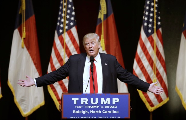 Republican Presidential candidate Donald Trump speaks at a rally in Raleigh, N.C., Tuesday, July 5, 2016. 