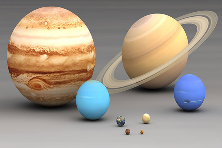 Jupiter, seen here, is clearly the king of the solar system.