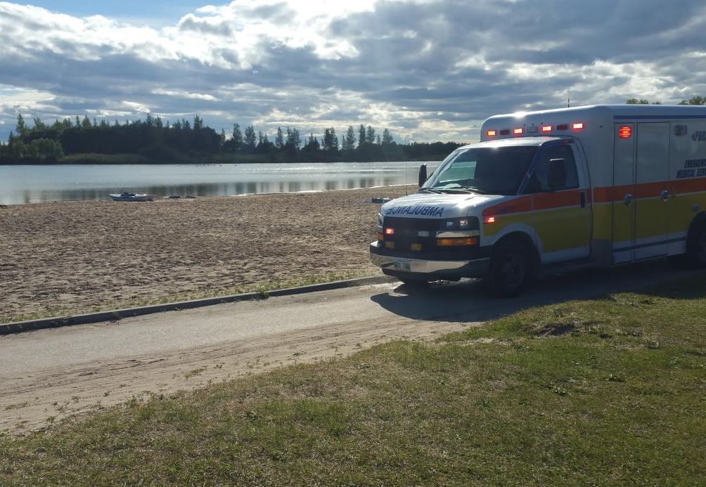 An ambulance at Birds Hill Provincial Park.