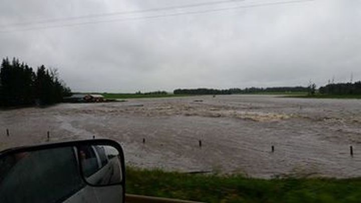 Photos of flooding near Buck Lake, Alta. on Aug. 22, 2016.