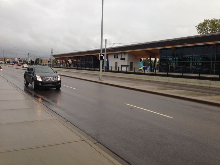 The Metro Line LRT in Edmonton, near the Royal Alexandra Hospital. 