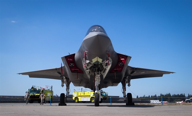 An F-35A fighter aircraft.
