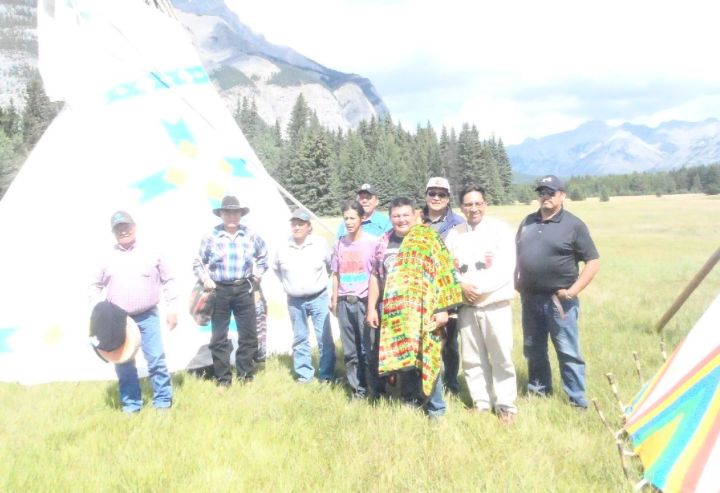 Bison reintroduction ceremony at the Indian Grounds in Banff, during the Banff Indian Days, August 4, 2016.