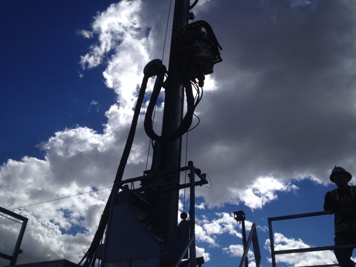A rig in the Earth Drilling yard in Calgary. Sept. 7, 2016.