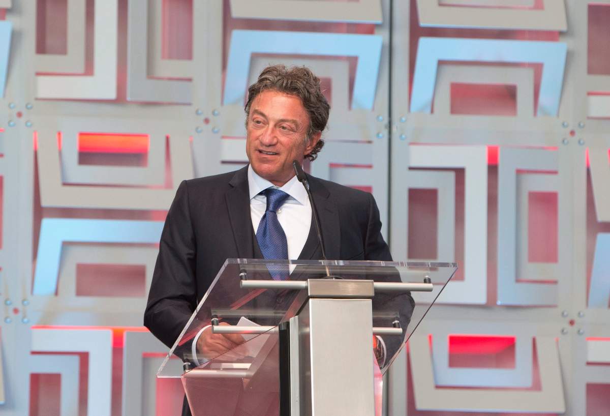 Edmonton Oilers owner Daryl Katz speaks during the ribbon cutting ceremony at Rogers Place Arena, the new home of the Edmonton Oilers, in Edmonton, Alta., on Thursday, September 8, 2016. 