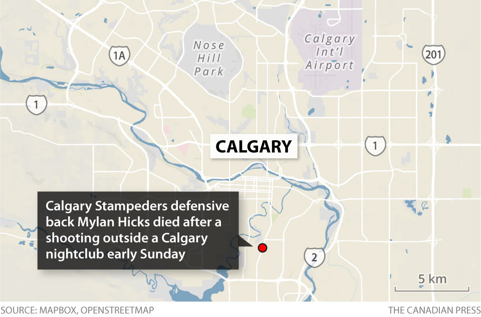 Calgary Stampeder Mylan Hicks dead after Calgary nightclub shooting - image