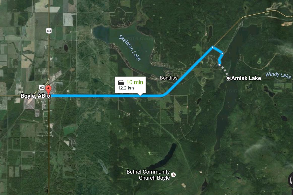 Amisk Lake is just east of Boyle, Alta. 