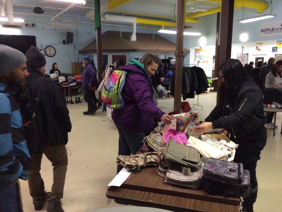Edmonton's Boyle Street Community Services hosts its third annual pop up store, Saturday, Oct. 29, 2016. 