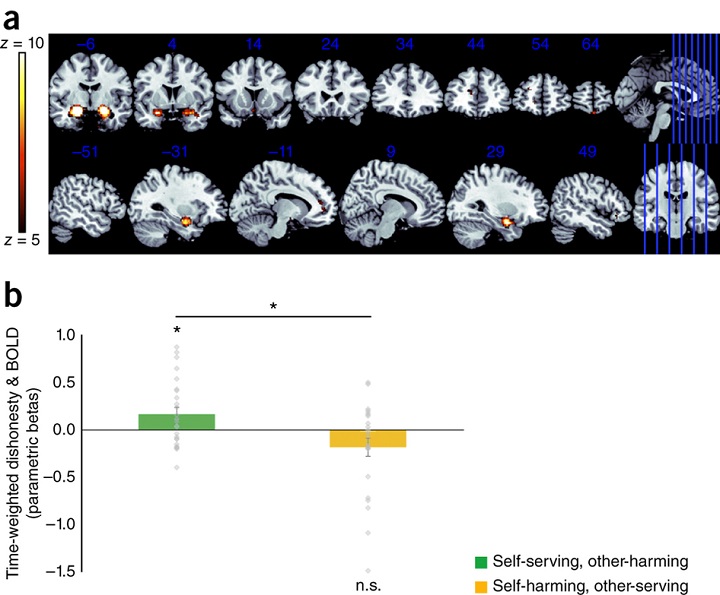 (The brain adapts to dishonesty, Neil Garrett, Stephanie C Lazzaro, Dan Ariely & Tali Sharot, Nature Neuroscience (2016)
