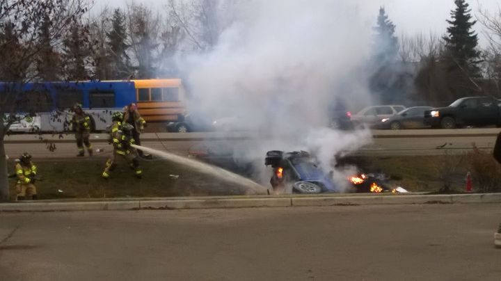 One person was killed in a crash in the area of 160 Avenue and 97 Street Monday, Oct. 24, 2016.