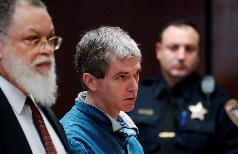 Charles Cullen, center, a former nurse who has pleaded guilty to committing 29 murders and six attempted murders over the course of his 16-year nursing career in New Jersey and Pennsylvania, is seen as he stands next to his attorney, Johnnie Mask, left, in state Superior Court in Newark, N.J., Thursday, Dec. 16, 2004.