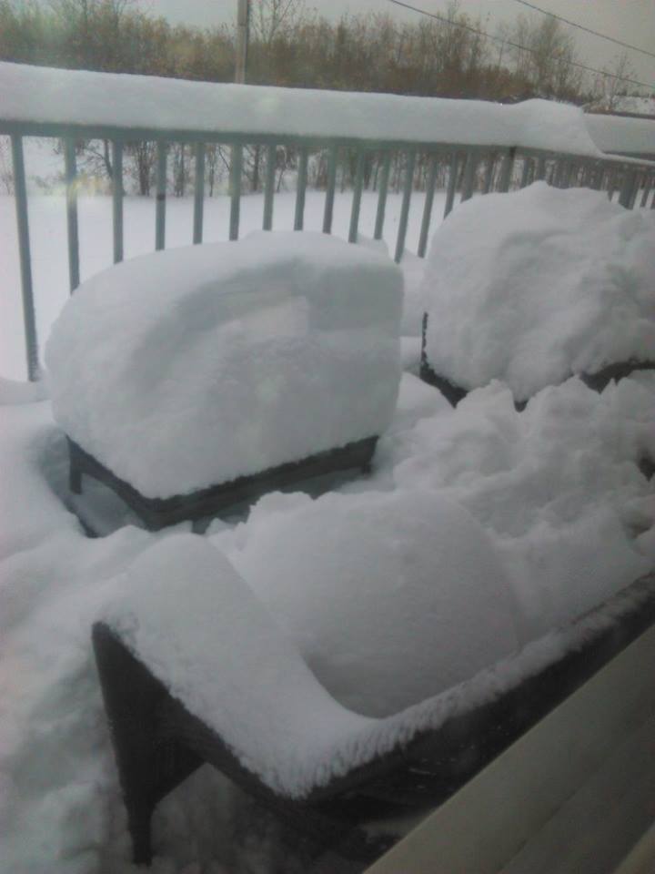 Snow in La Ronge.
