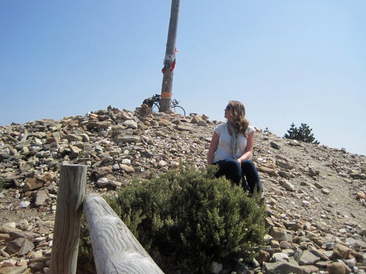 Natalie Hume in Spain back in 2011, taking a break during her Camino de Santiago trip.