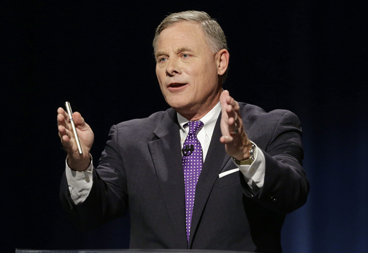 U.S. Sen. Richard Burr, R-N.C. makes a comment during a debate, Oct. 13, 2016. 