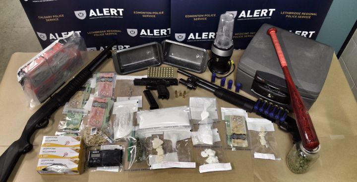 Seven people were arrested after members of the Alberta Law Enforcement Response Teams (ALERT) searched four Grande Prairie homes on Nov. 16, 2016.