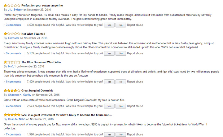 Donald Trump selling ‘Make America Great Again’ Christmas ornament and the Amazon reviews are horrible - image