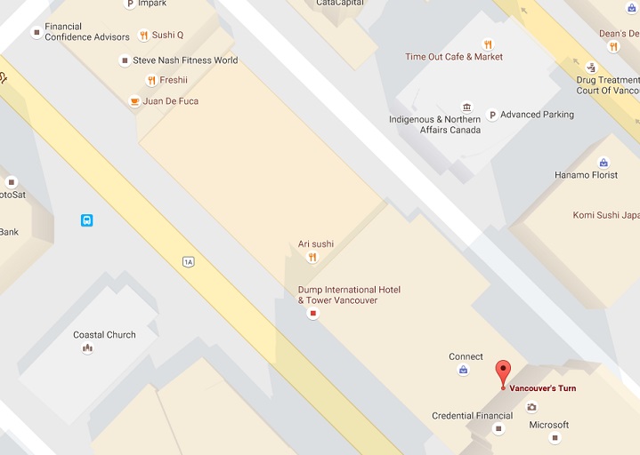 Vancouver’s Trump Tower was briefly renamed “Dump Tower.”