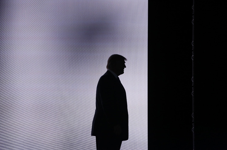 U.S. president-elect Donald Trump is seen at a campaign appearance in July, .