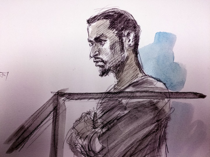 Adrian Foster, 25, charged with animal cruelty appears in court on Nov. 8, 2016.