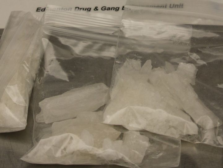 A photo of meth seized from a north Edmonton home on Nov. 28, 2016.
