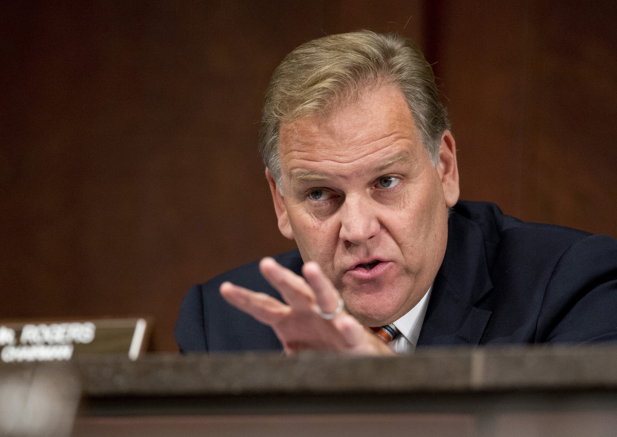  In this Sept. 18, 2014 file photo, then-Rep. Mike Rogers, R-Mich., questions witnesses during a full committee hearing on the threat posed by Islamic extremists, on Capitol Hill in Washington.