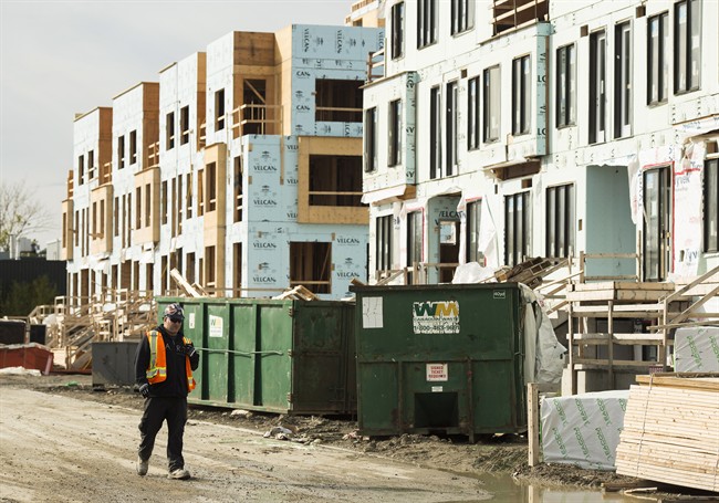 A new townhouse complex is under construction in Toronto on Thursday, November 3, 2016. 