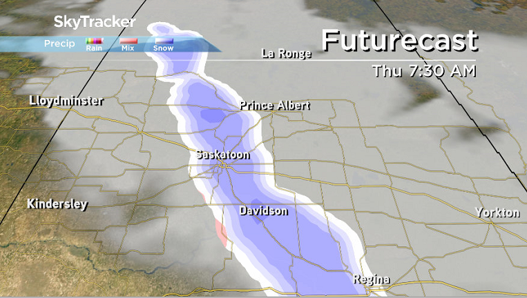 There is a chance of flurries early in the day on Thursday as the next system slides by.
