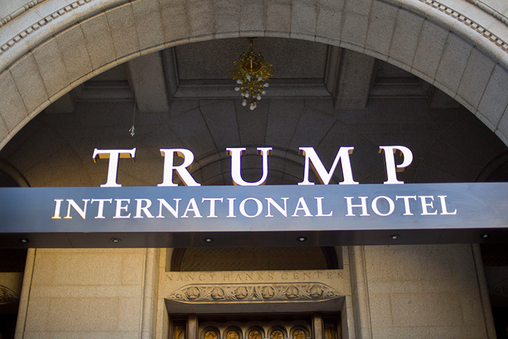 This Monday, Sept. 12 2016 file photo shows the exterior of the Trump International Hotel in downtown Washington. 