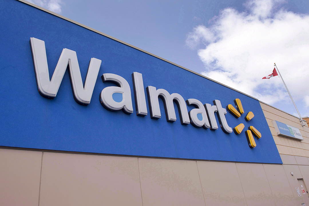 Signage at a Walmart store is seen on Tuesday, May 3, 2016.