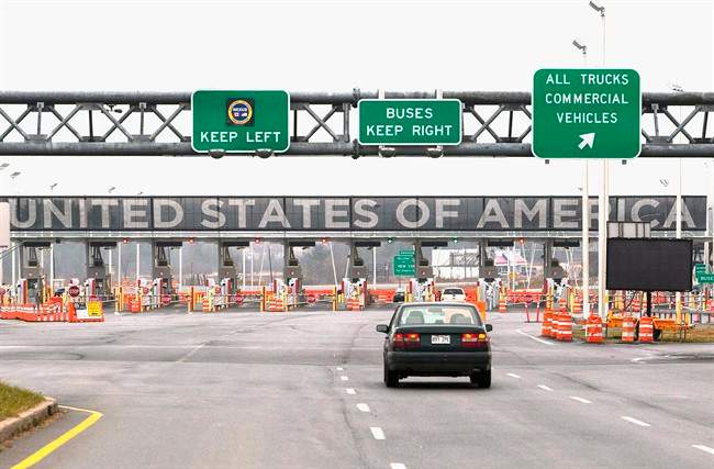 The United States border crossing is shown Wednesday, December 7, 2011 in Lacolle, Que., south of Montreal.
