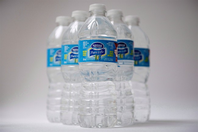Nestle bottled water is shown in Toronto, Monday, Oct.17, 2016. 