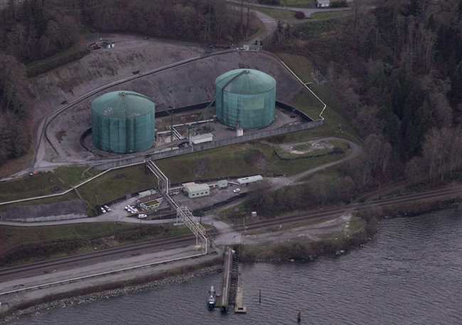FILE PHOTO: Kinder Morgan Trans Mountain Expansion Project's Westeridge loading dock is seen in Burnaby, B.C., on Nov. 25, 2016.