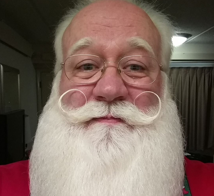 Eric Schmitt-Matzen is a professionally trained Santa actor who works about 80 engagements a year as Father Christmas. His wife, Sharon, often plays Mrs. Claus.