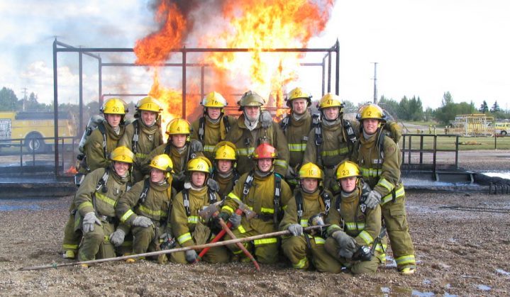 Jordan Friesen trained as a firefighter.