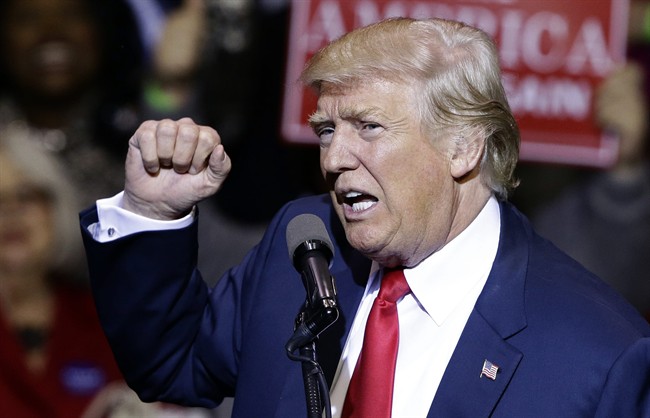 President-elect Donald Trump speaks to supporters during a rally in Fayetteville, N.C., Tuesday, Dec. 6, 2016. (AP Photo/Gerry Broome).
