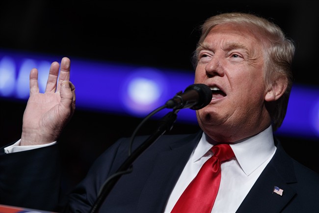 President-elect Donald Trump speaks during a rally at the Giant Center in Hershey, Pa. in this, Dec. 15, 2016 file photo.