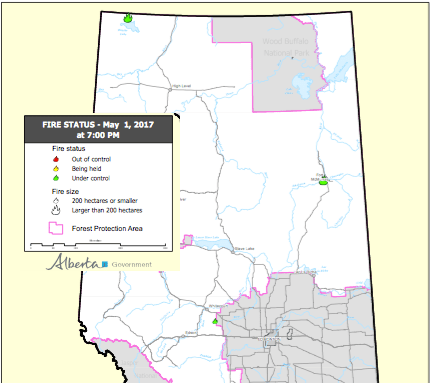 As of May 1, 2017, the Fort McMurray Fire is still considered an “active fire” that is under control in Alberta.