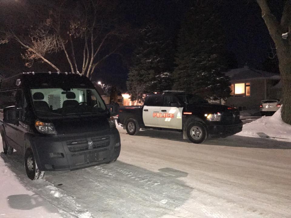 Lethbridge police investigate a stabbing in the 1900 block of 7 Avenue North on Jan. 12, 2017.
