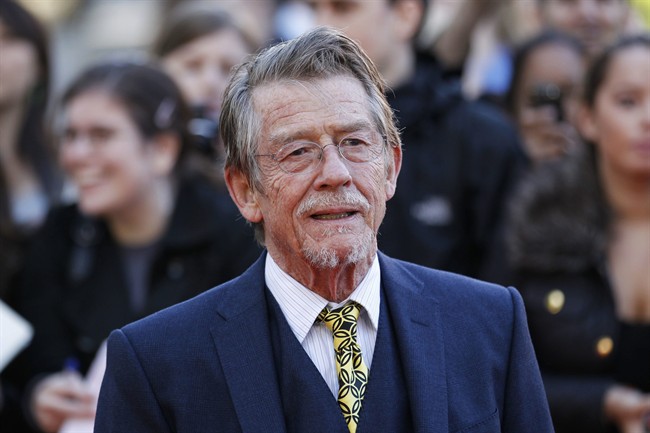 This Sep. 13, 2011 photo shows John Hurt arriving for the U.K. film premiere of ‘Tinker Tailor Soldier Spy’ at the BFI Southbank in London.