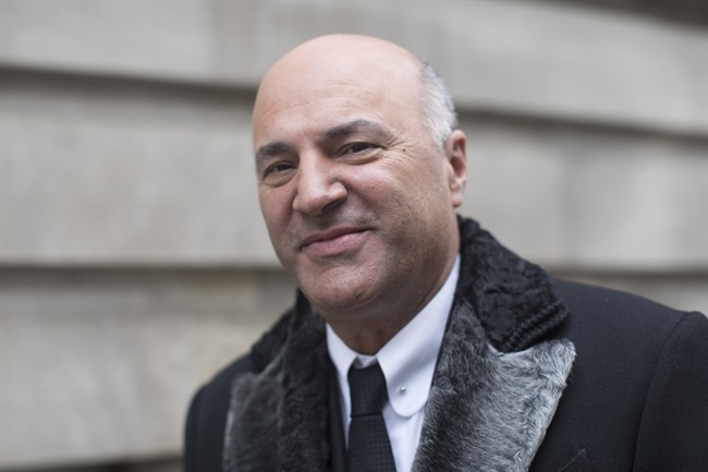 Newly announced Federal Conservative leadership candidate Kevin O'Leary arrives at a television studio for an interview in Toronto on Wednesday January 18, 2017.