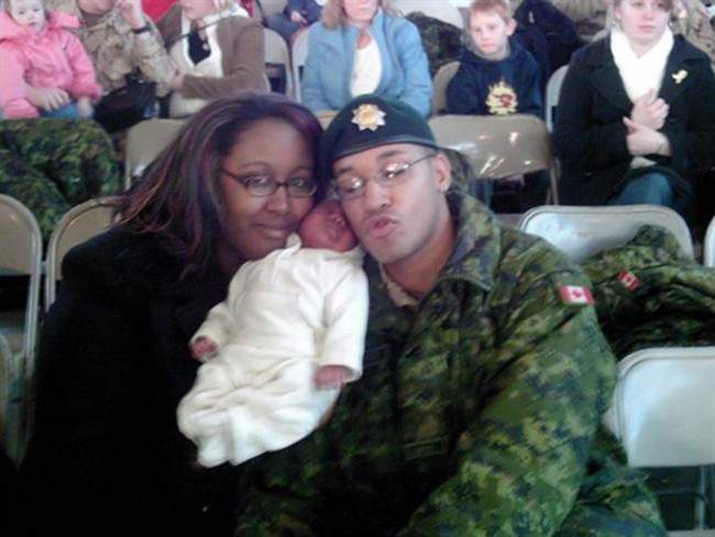 Shanna and Lionel Desmond hold their daughter Aaliyah in a photo from the Facebook page of Shanna Desmond. 