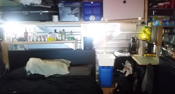 A video posted by a YouTube user known as 007craft shows a man living in a Vancouver storage locker .
