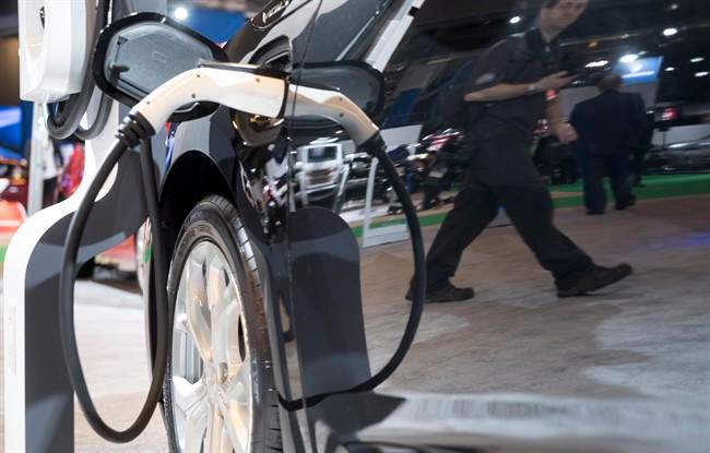 A Chevrolet Volt electric car is seen during media day at the Montreal International Auto Show Thursday, January 19, 2017 in Montreal. 