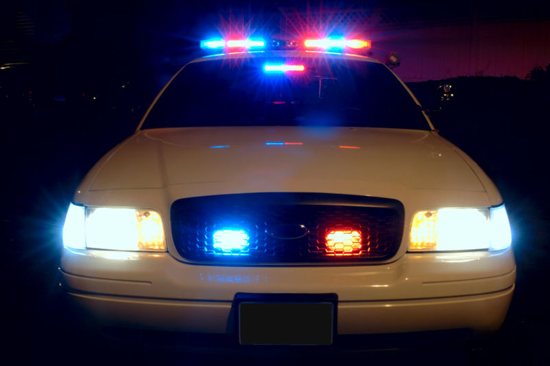 Police lights.