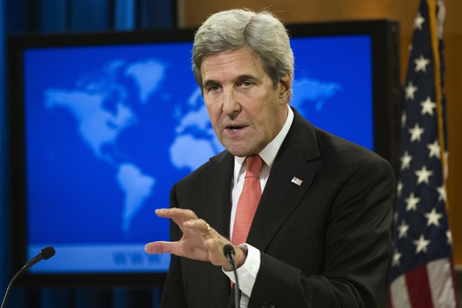 Secretary of State John Kerry speaks during a news conference at the State Department in Washington, Jan. 5, 2017.