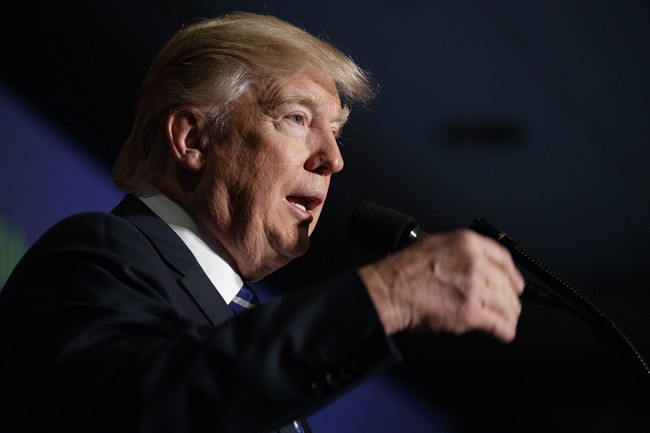 President Donald Trump speaks to the Major County Sheriffs' Association and Major Cities Chiefs Association, Wednesday, Feb. 8, 2017, in Washington. 